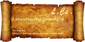 Latosinszky Csanád névjegykártya